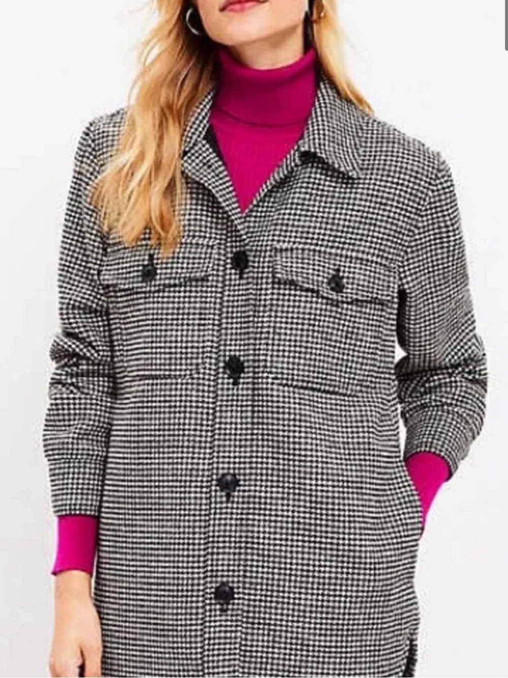 LOFT houndstooth jacket